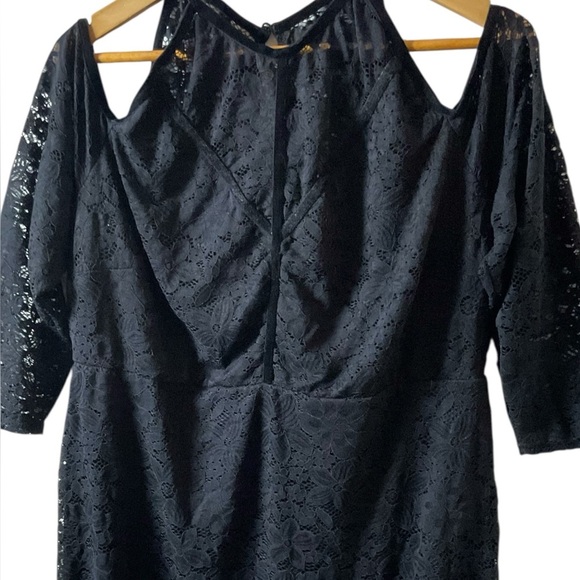 Torrid Black Lace Cold Shoulder Dress - Picture 2 of 12